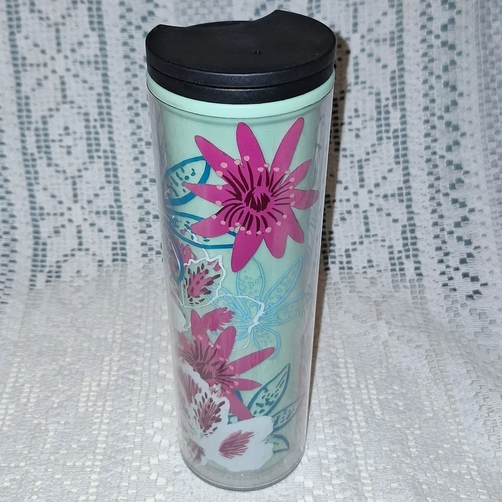 Starbucks 16oz Twist Lid Tall Tumbler Travel Mug Cup Hibiscus 2017
